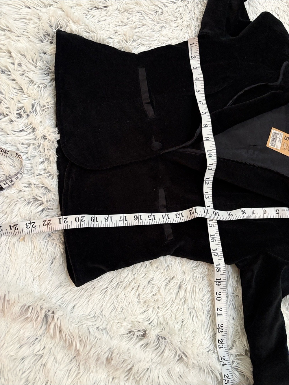 Plugg Black Velvet Blazer Jacket Size Small - Picture 10 of 14